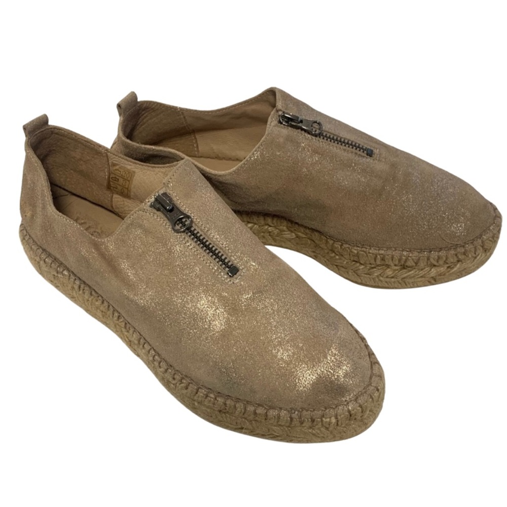 Viscata Espadrille Sneakers Size 8.5 39 EU Tan Gold Spanish